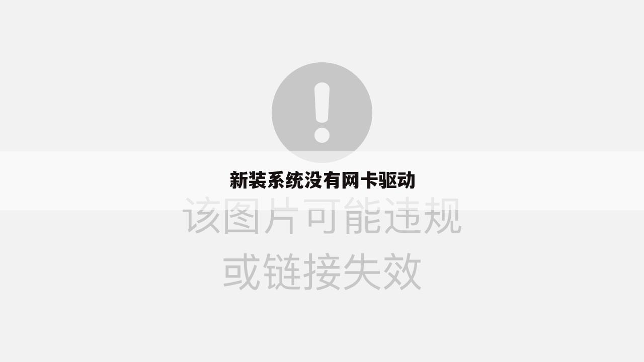 新装系统没有网卡驱动
