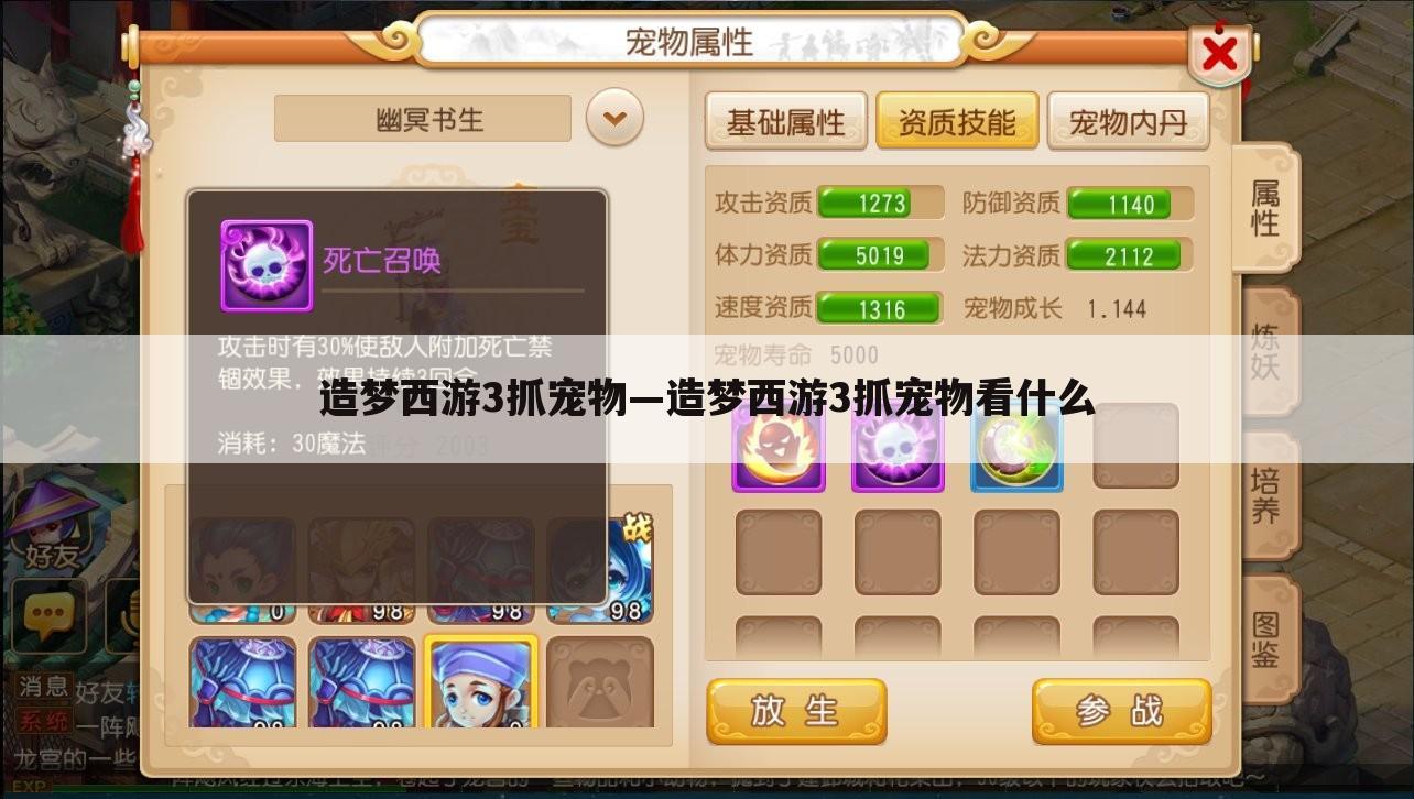 造梦西游3抓宠物—造梦西游3抓宠物看什么