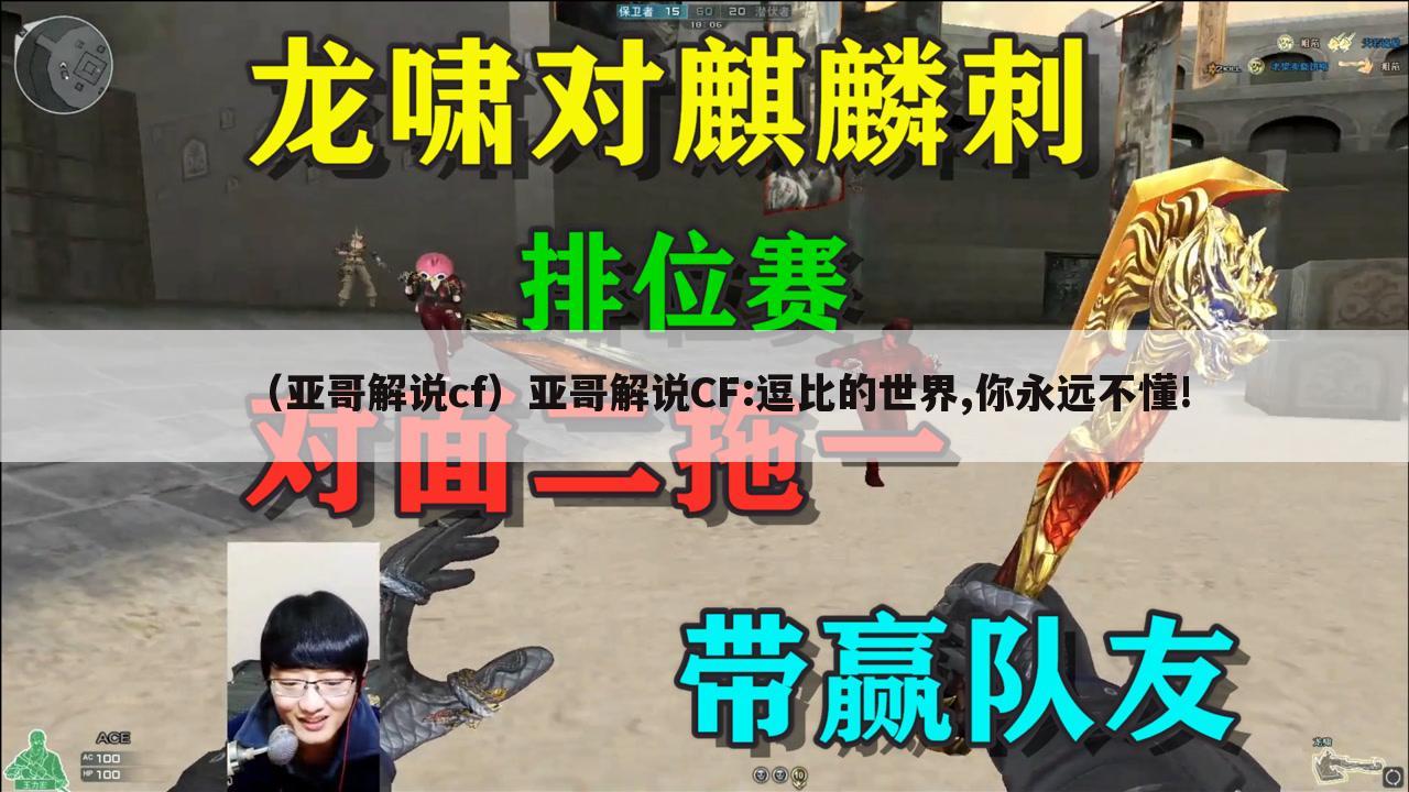 （亚哥解说cf）亚哥解说CF:逗比的世界,你永远不懂!