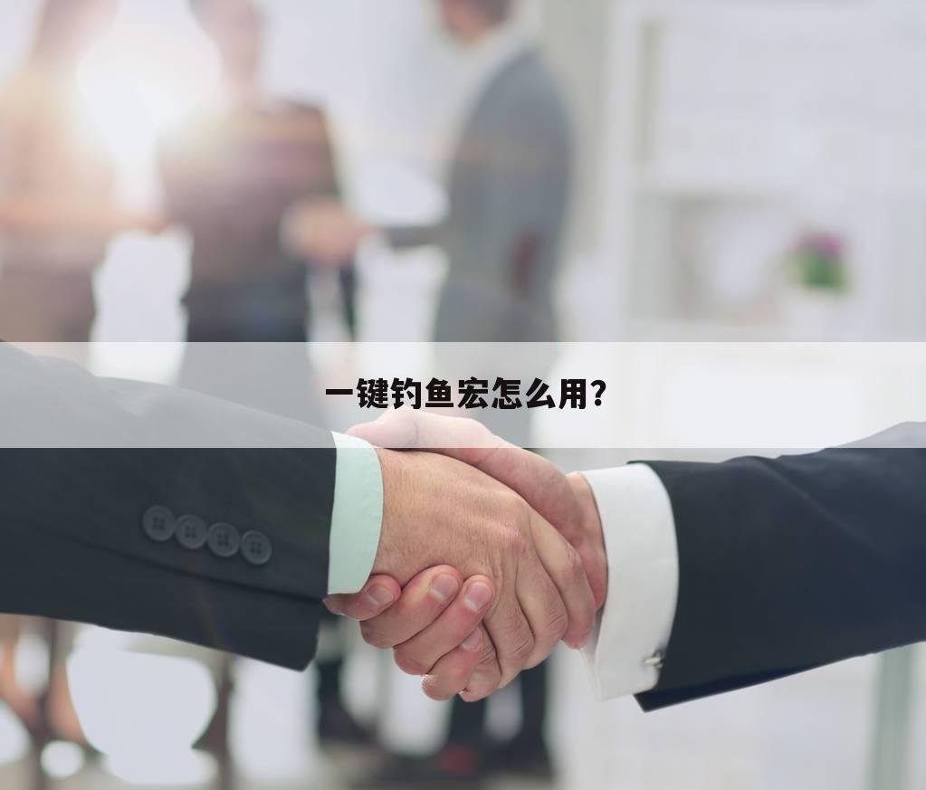 一键钓鱼宏怎么用?