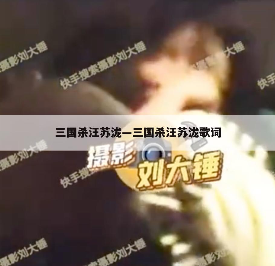三国杀汪苏泷—三国杀汪苏泷歌词