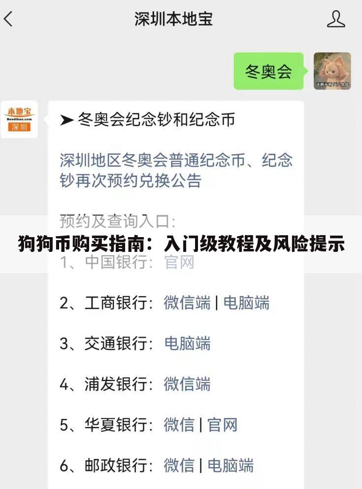 狗狗币购买指南：入门级教程及风险提示