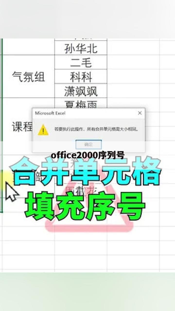 office2000序列号