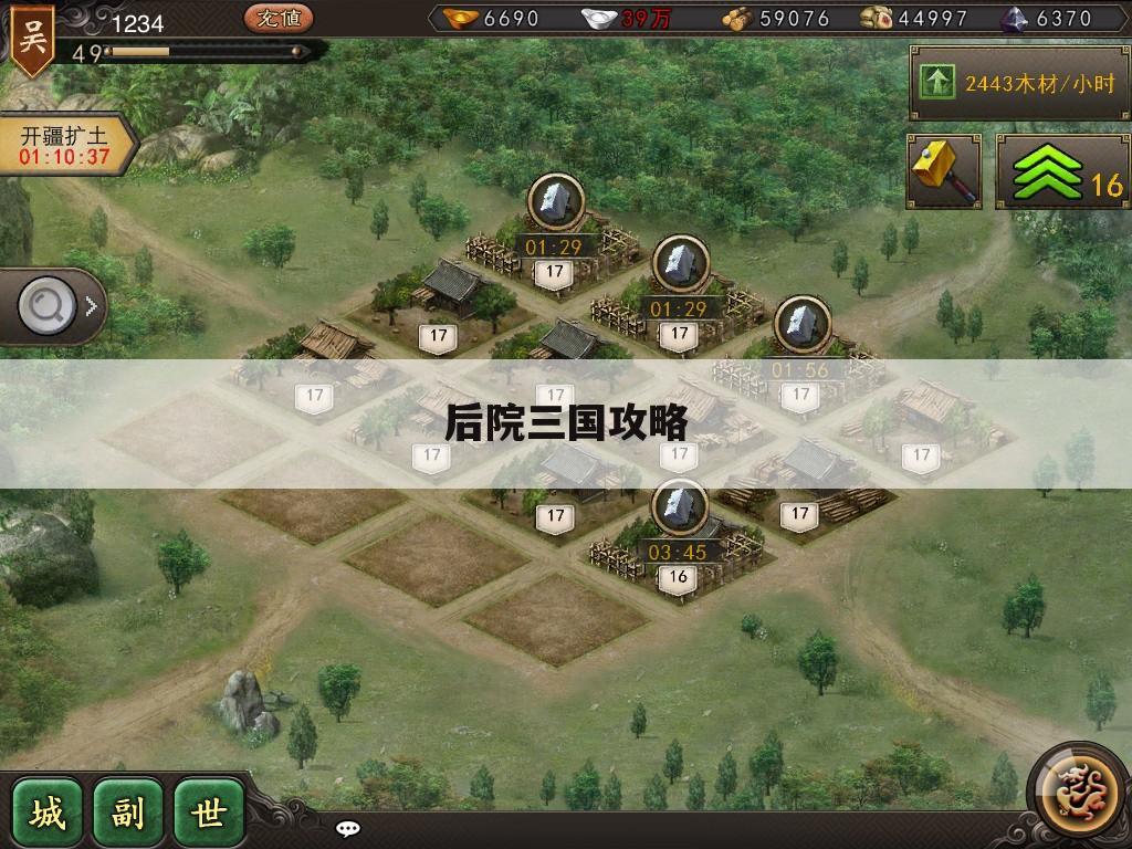 后院三国攻略