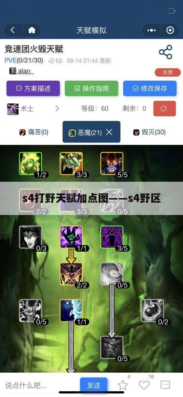 s4打野天赋加点图——s4野区