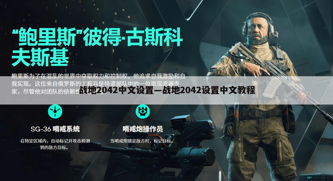 战地2042中文设置—战地2042设置中文教程