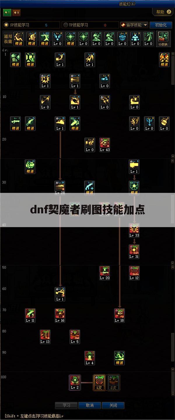 dnf契魔者刷图技能加点