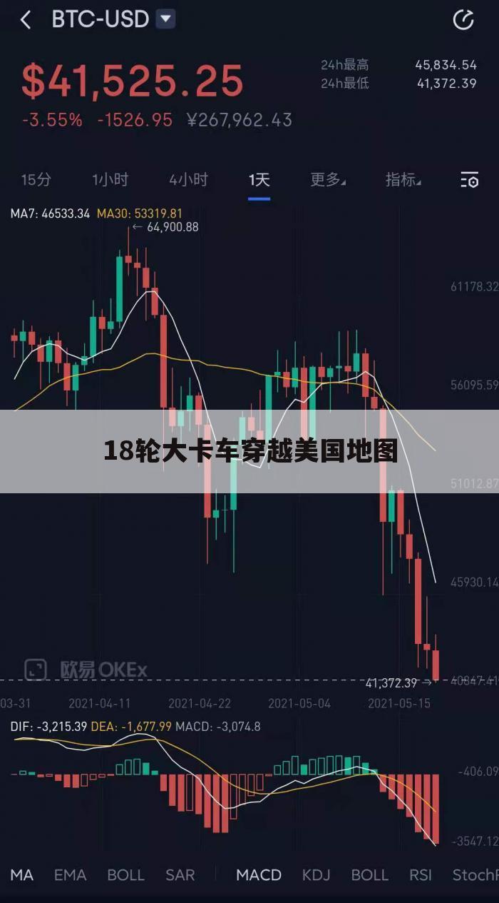 18轮大卡车穿越美国地图
