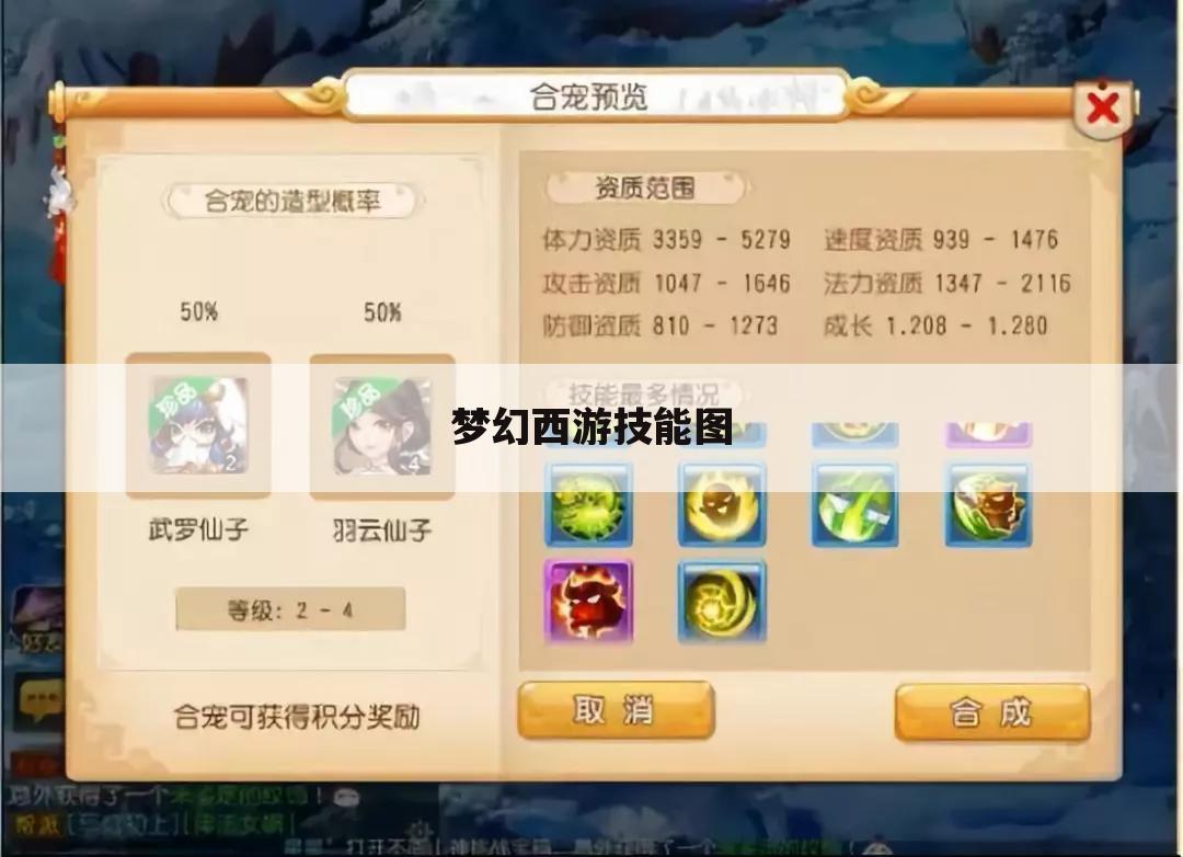 梦幻西游技能图