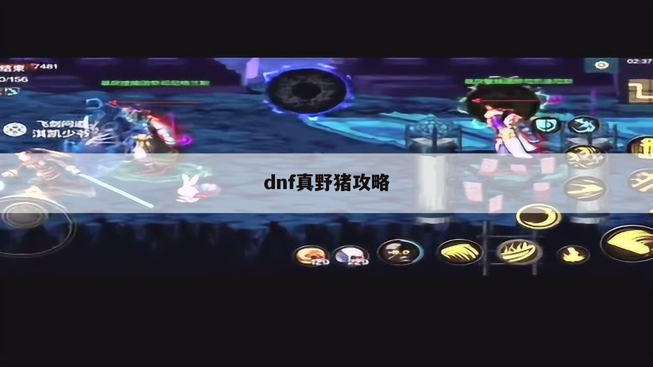 dnf真野猪攻略