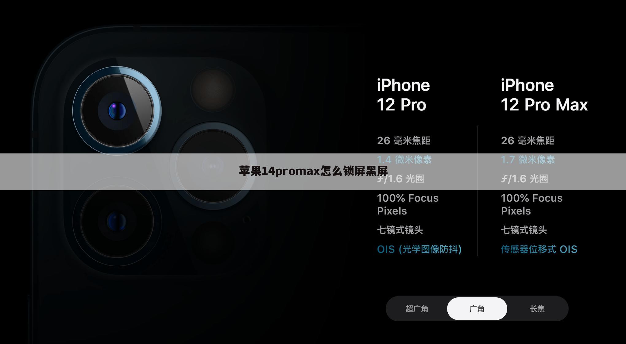 苹果14promax怎么锁屏黑屏