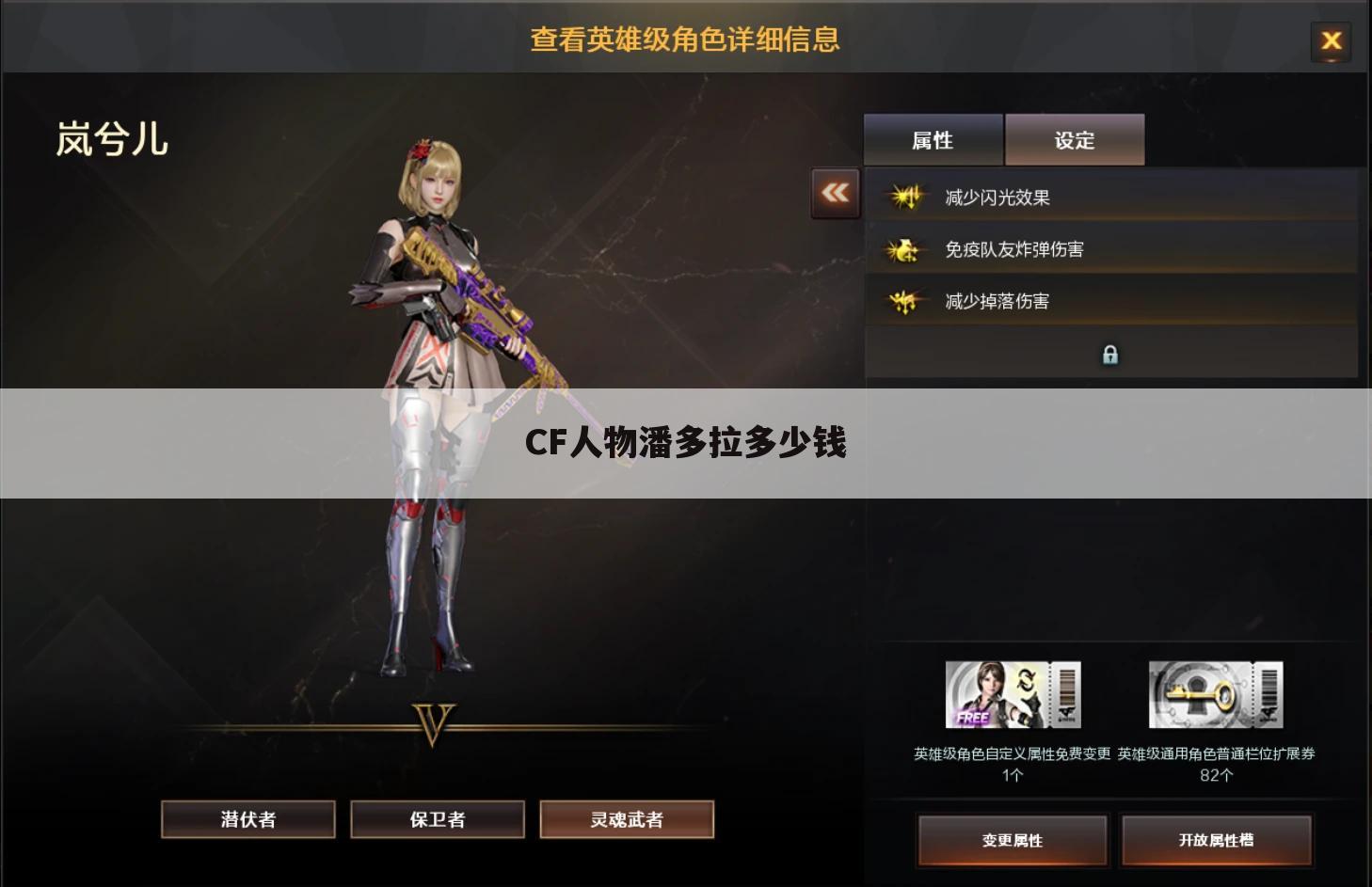 CF人物潘多拉多少钱