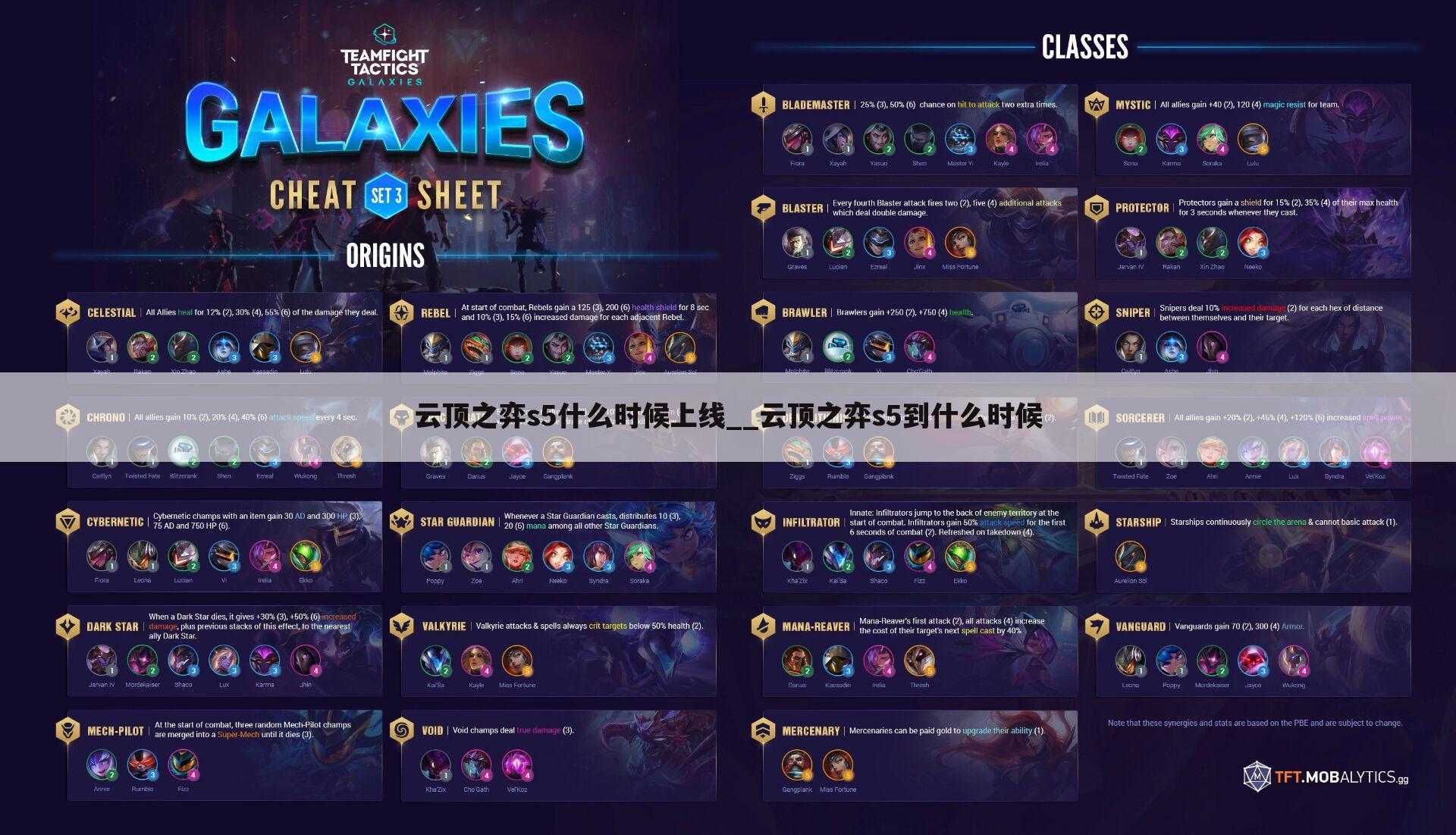 云顶之弈s5什么时候上线__云顶之弈s5到什么时候