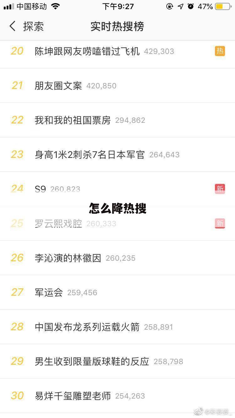 怎么降热搜