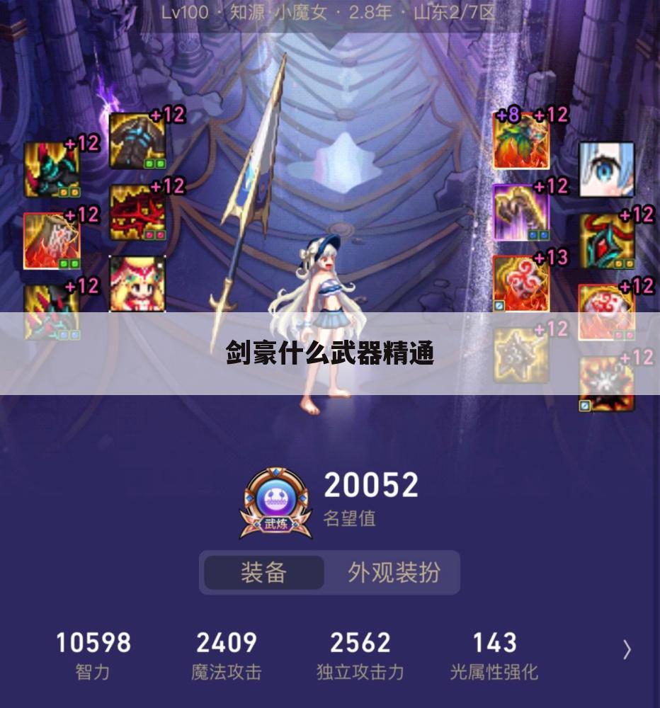剑豪什么武器精通