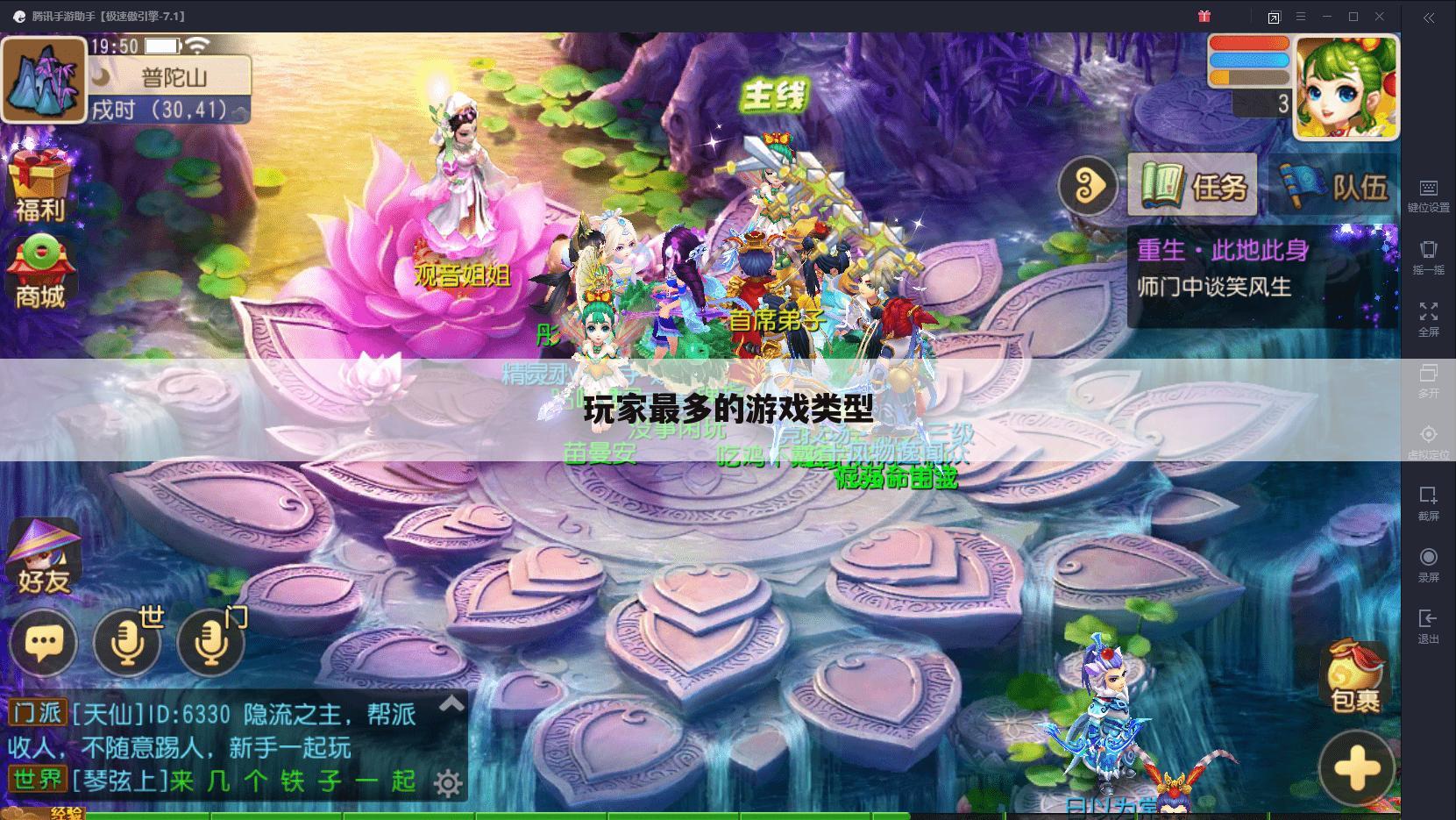 玩家最多的游戏类型