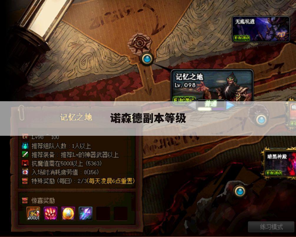 诺森德副本等级