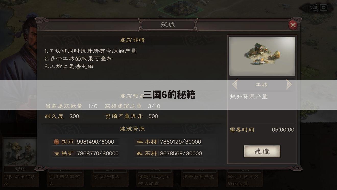 三国6的秘籍