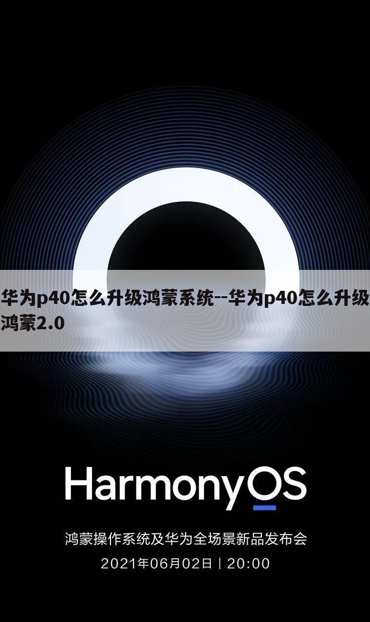 华为p40怎么升级鸿蒙系统--华为p40怎么升级鸿蒙2.0