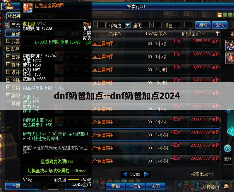dnf奶爸加点--dnf奶爸加点2024