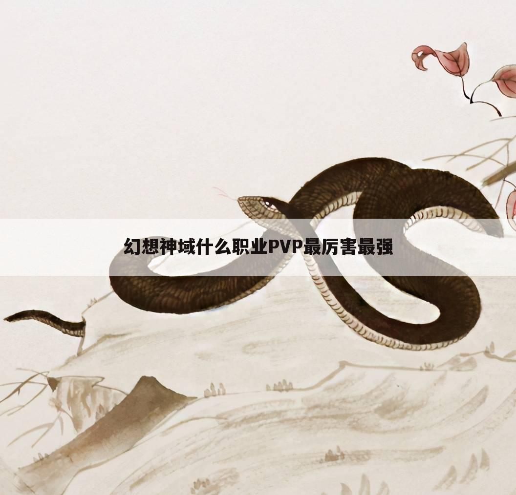 幻想神域什么职业PVP最厉害最强