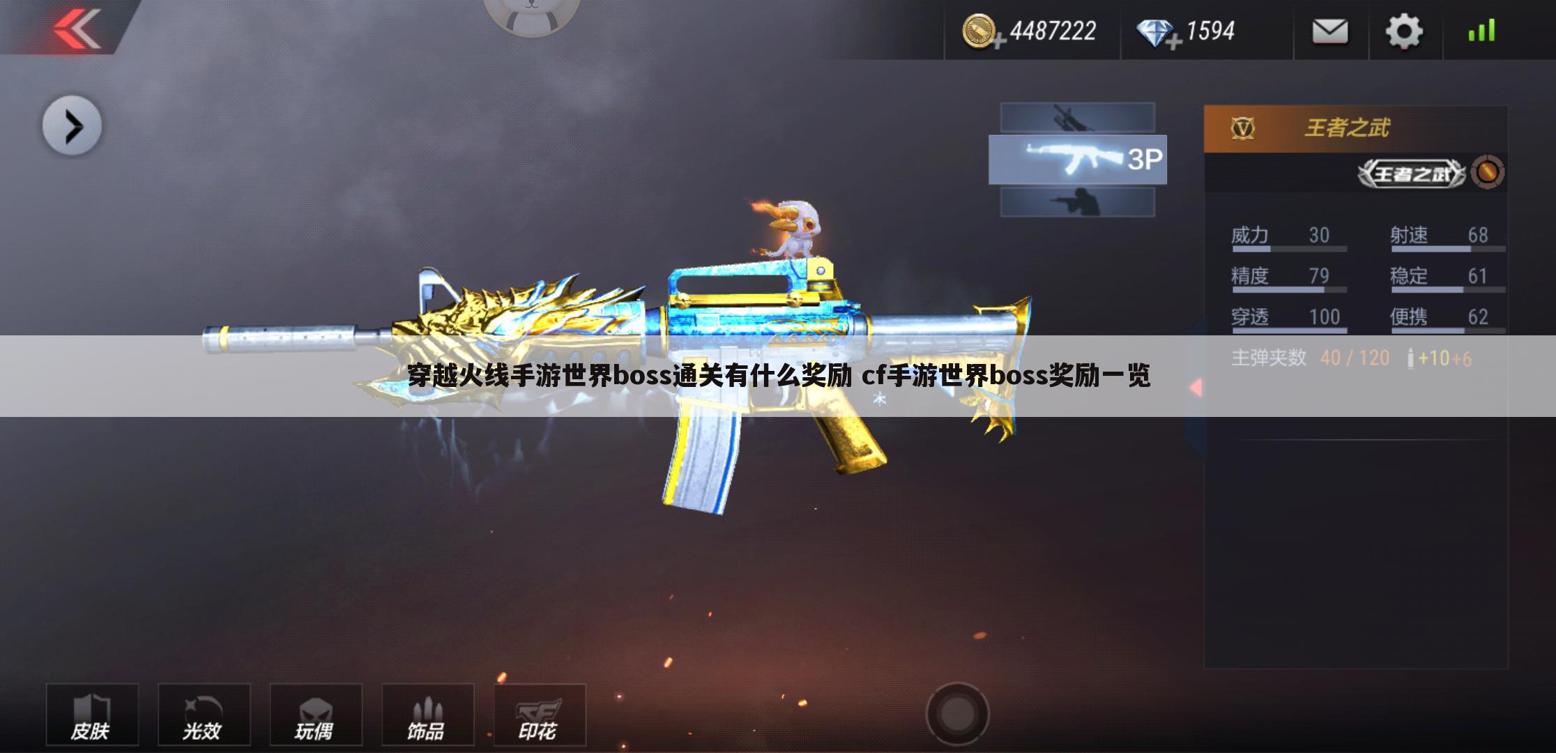 穿越火线手游世界boss通关有什么奖励 cf手游世界boss奖励一览