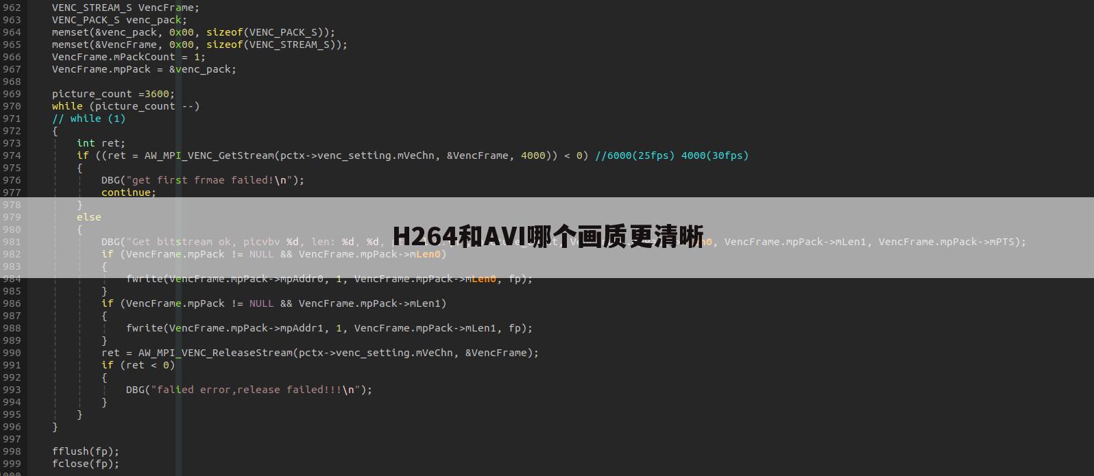 H264和AVI哪个画质更清晰