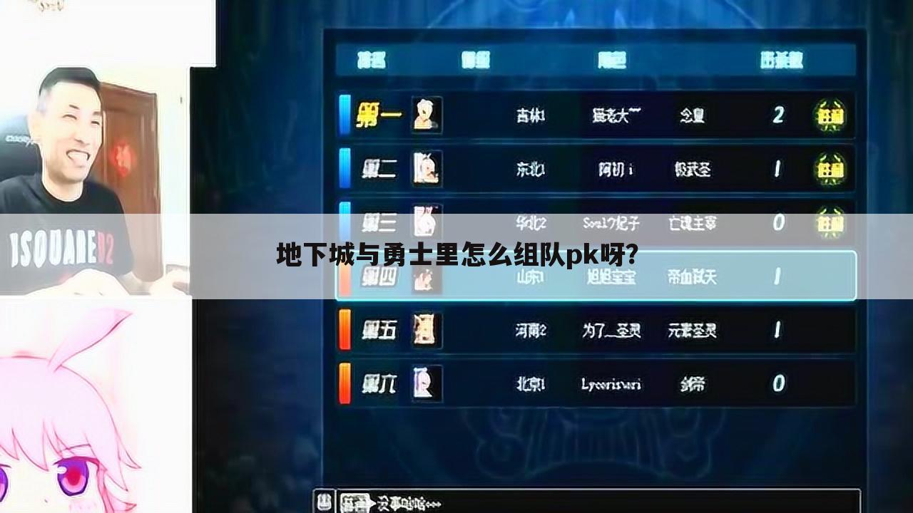 地下城与勇士里怎么组队pk呀?