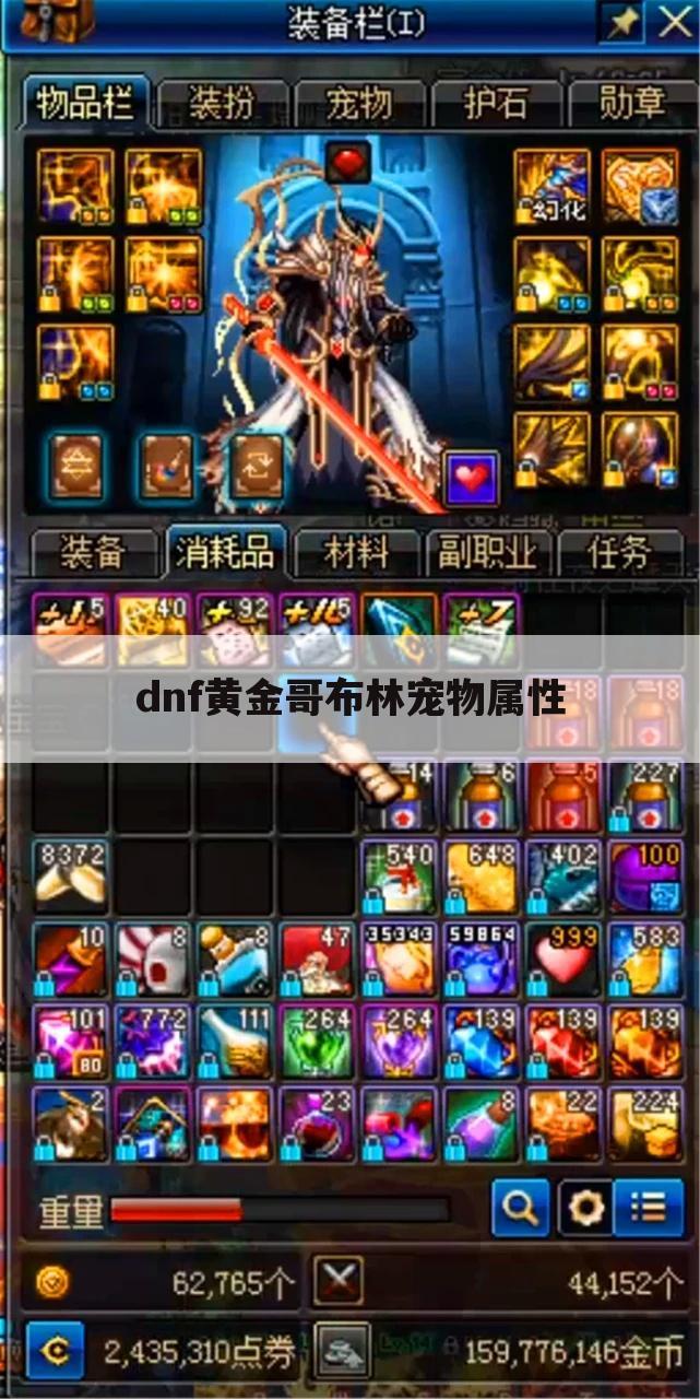 dnf黄金哥布林宠物属性