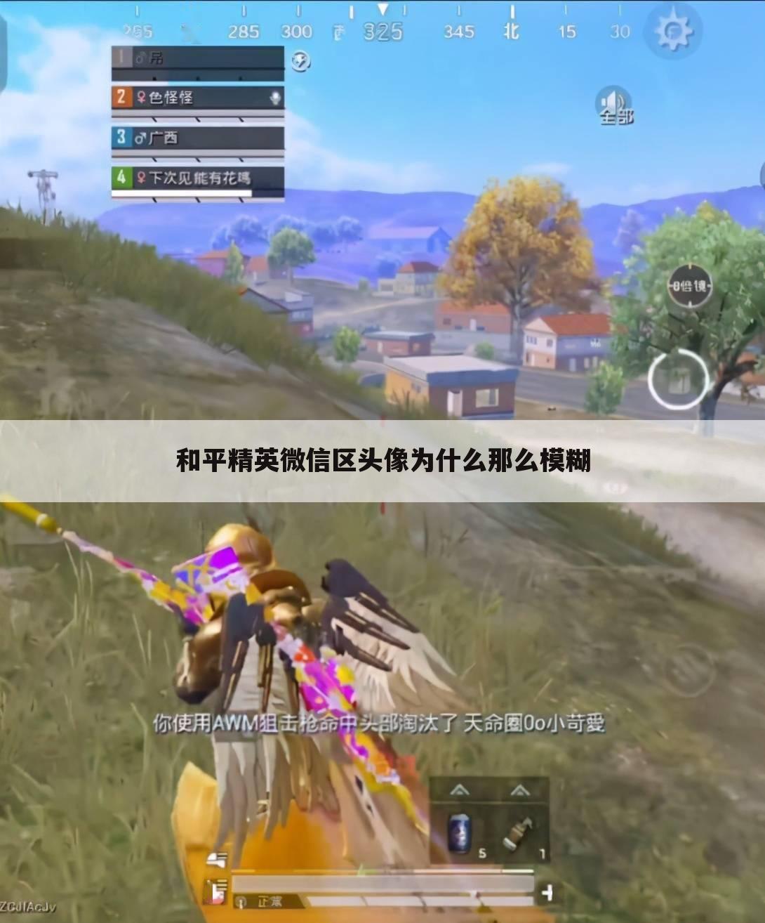 和平精英微信区头像为什么那么模糊