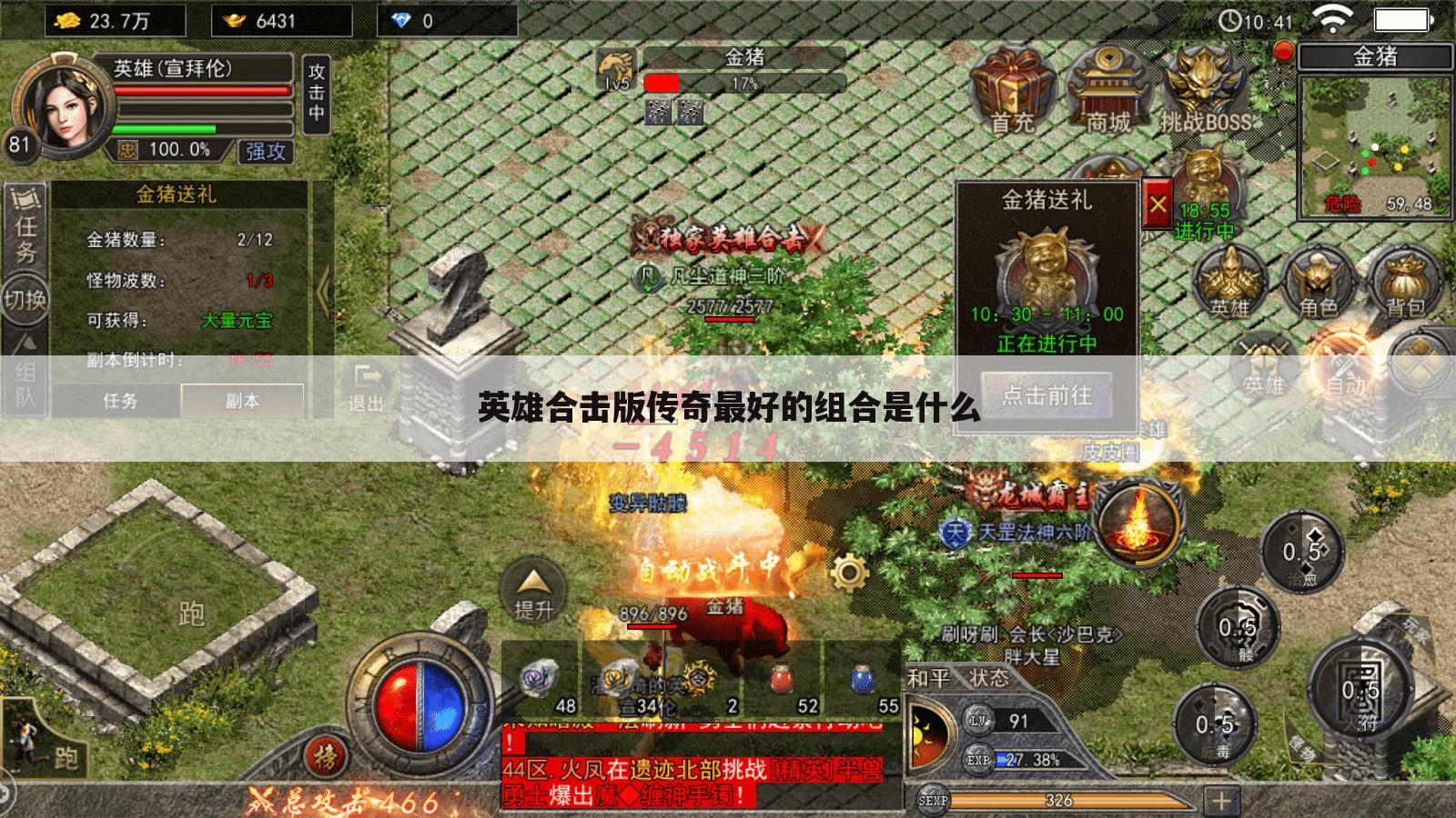 英雄合击版传奇最好的组合是什么