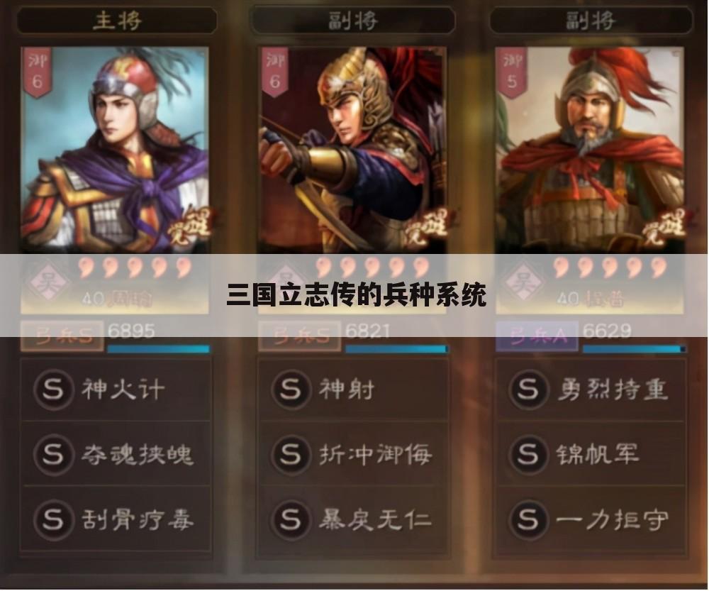 三国立志传的兵种系统