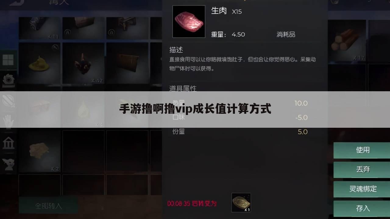 手游撸啊撸vip成长值计算方式
