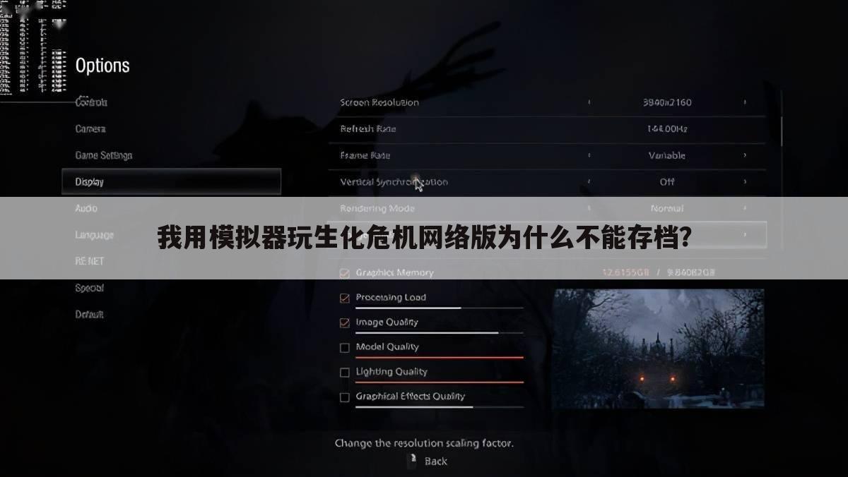 我用模拟器玩生化危机网络版为什么不能存档？