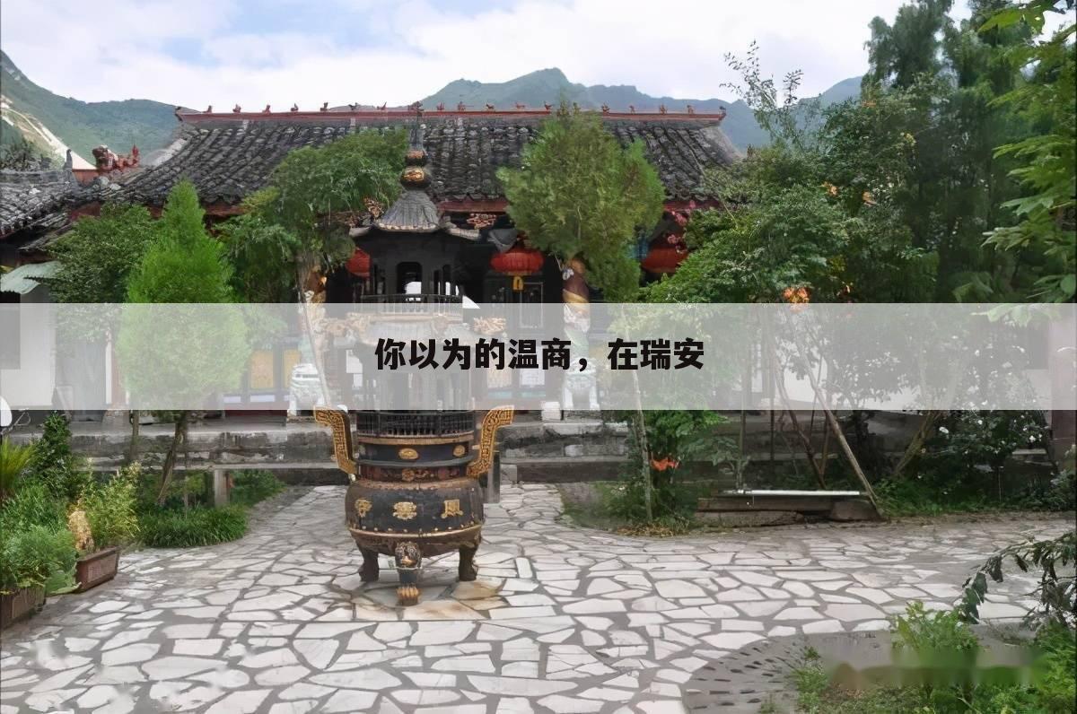 你以为的温商,在瑞安