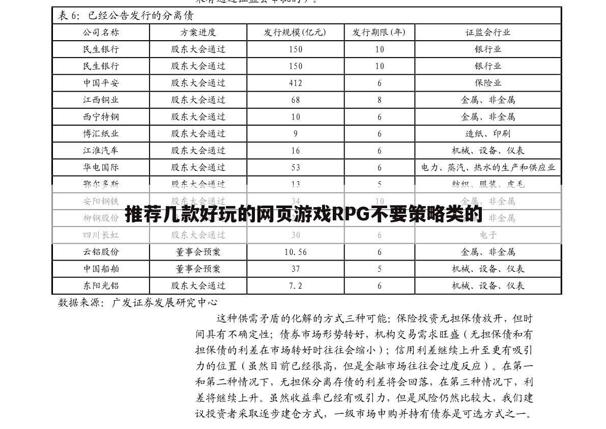 推荐几款好玩的网页游戏RPG不要策略类的