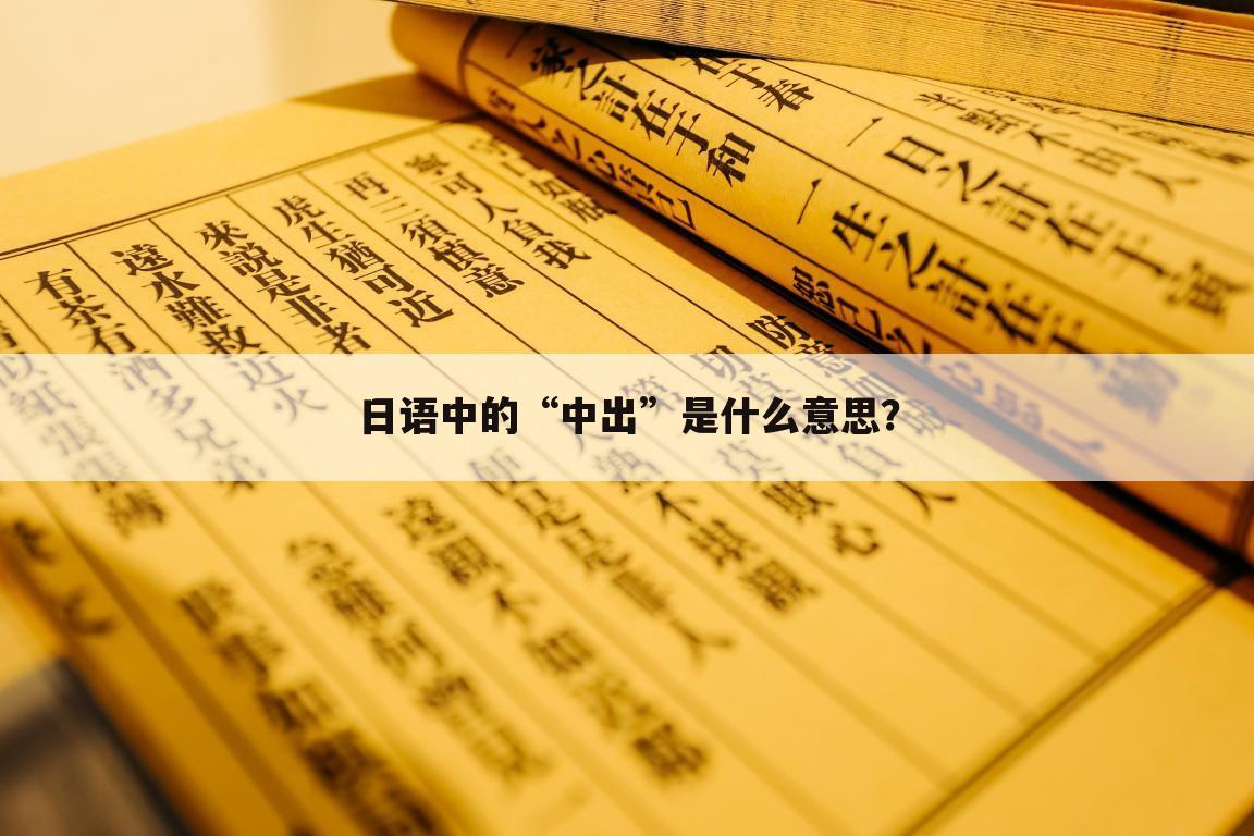 日语中的“中出”是什么意思?