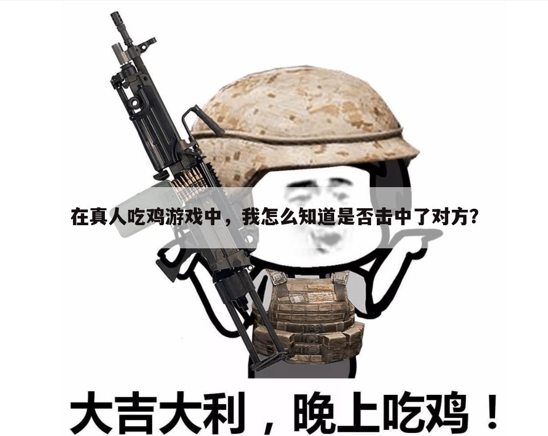 在真人吃鸡游戏中,我怎么知道是否击中了对方?