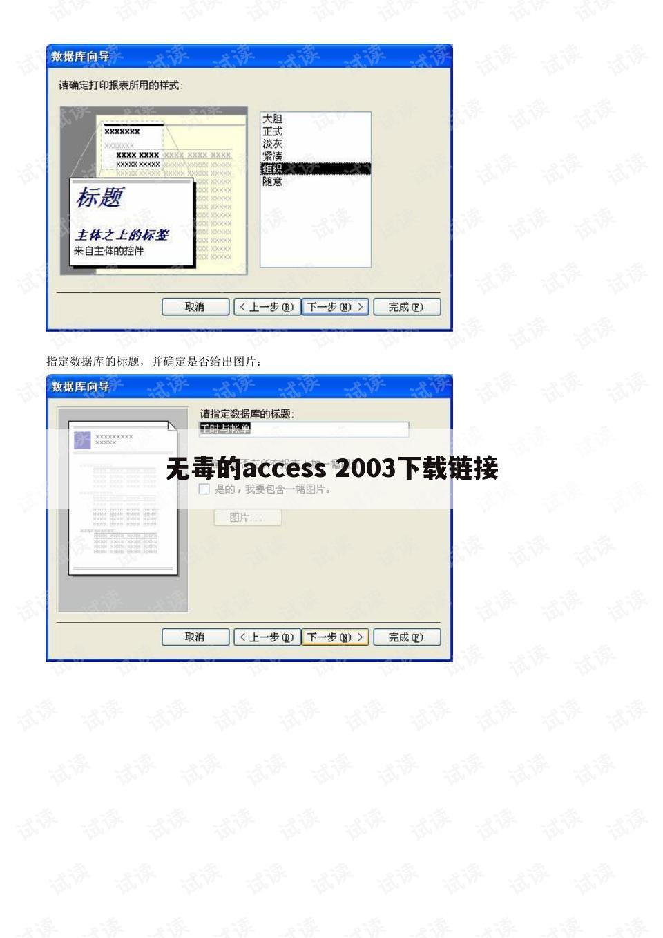 无毒的access 2003下载链接