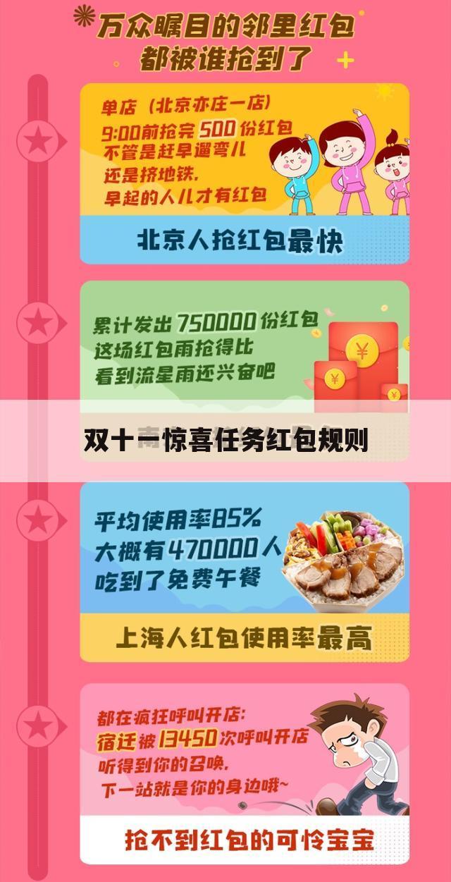 双十一惊喜任务红包规则