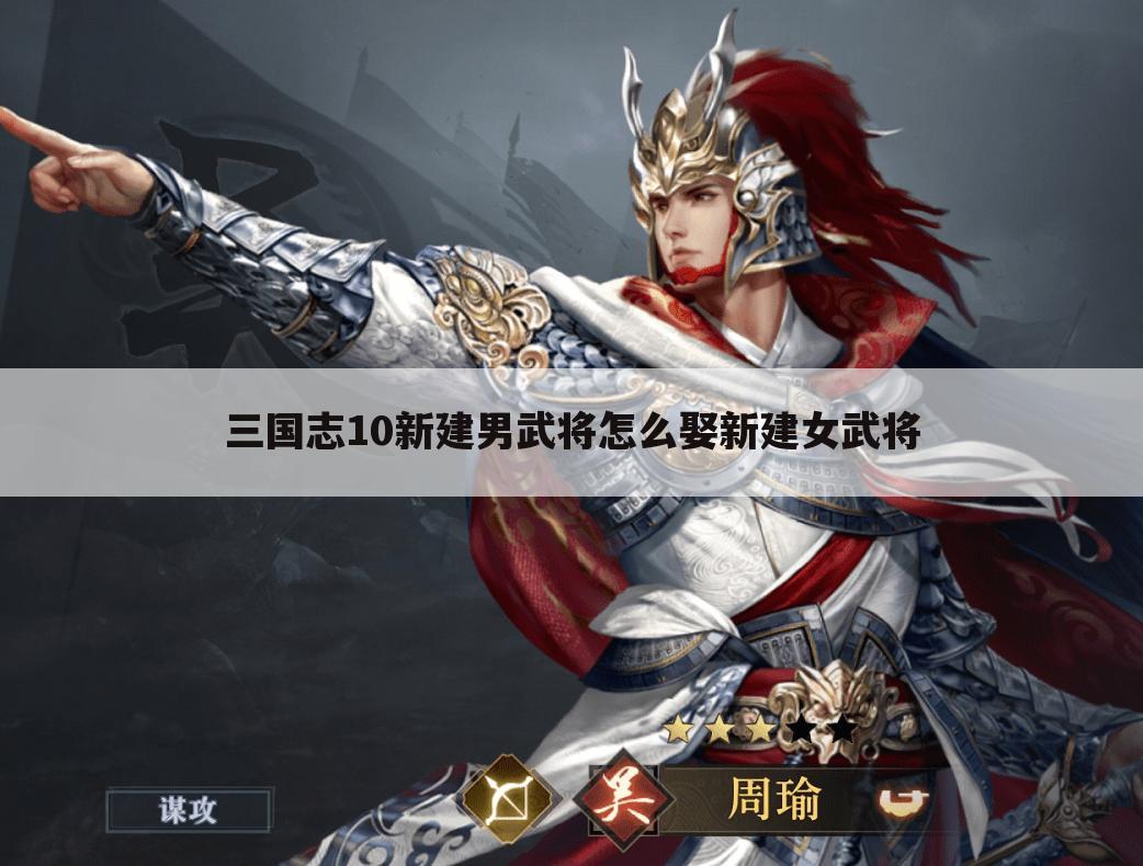 三国志10新建男武将怎么娶新建女武将
