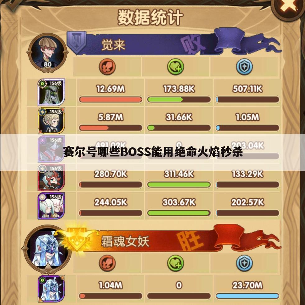 赛尔号哪些BOSS能用绝命火焰秒杀