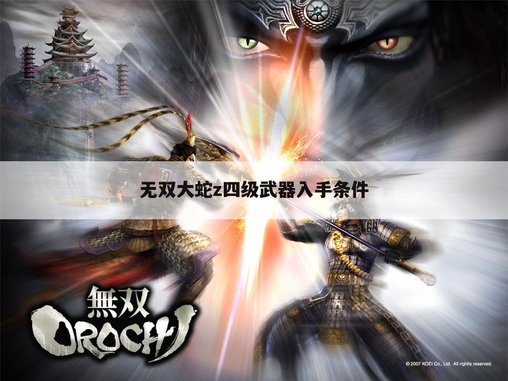无双大蛇z四级武器入手条件