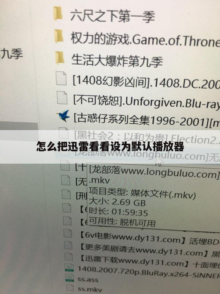 怎么把迅雷看看设为默认播放器