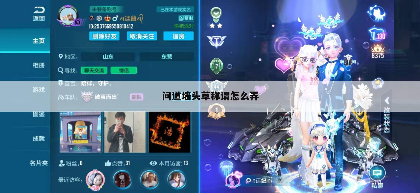 问道墙头草称谓怎么弄