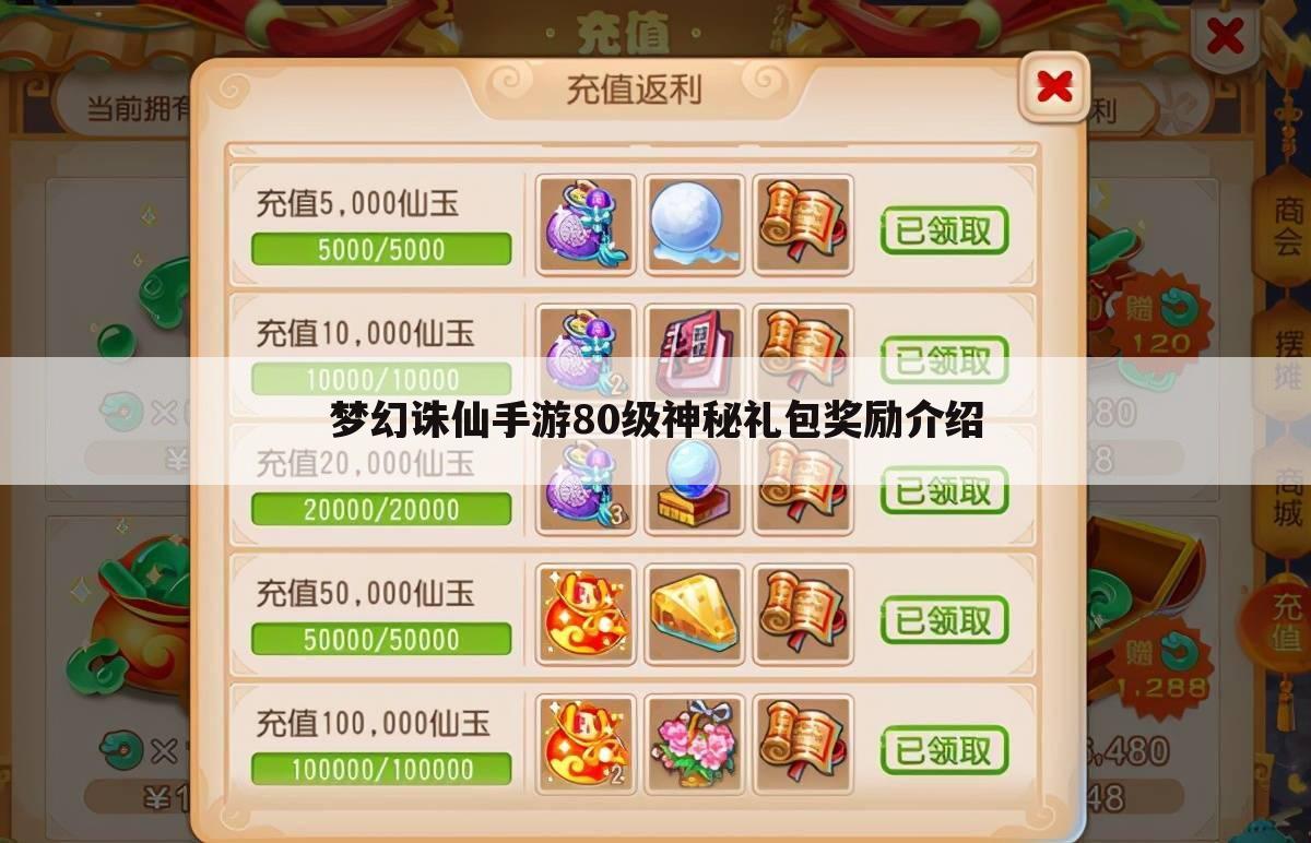 梦幻诛仙手游80级神秘礼包奖励介绍