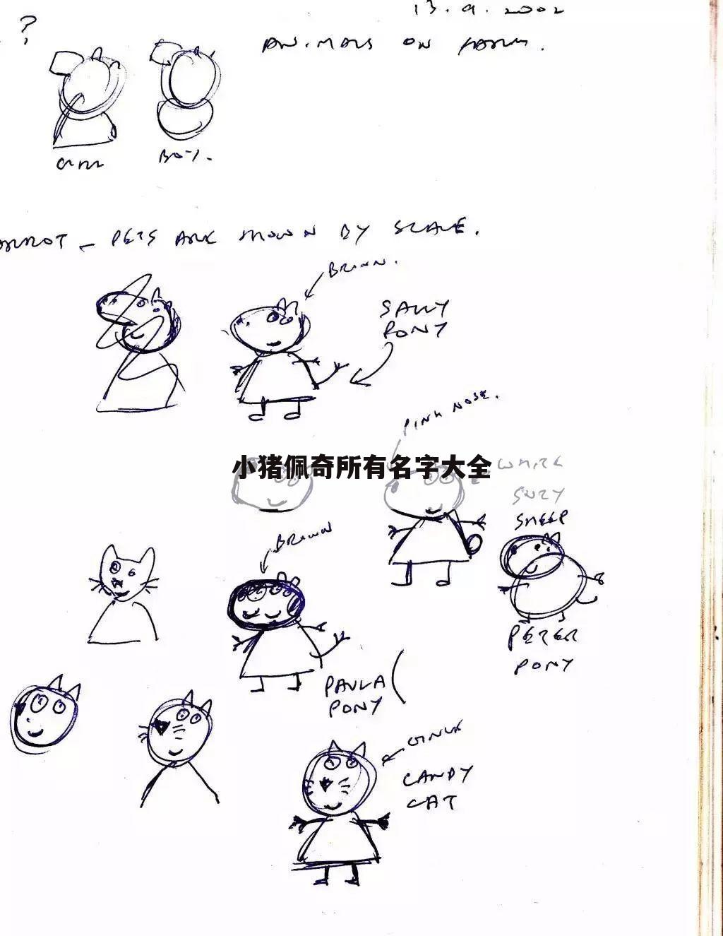 小猪佩奇所有名字大全
