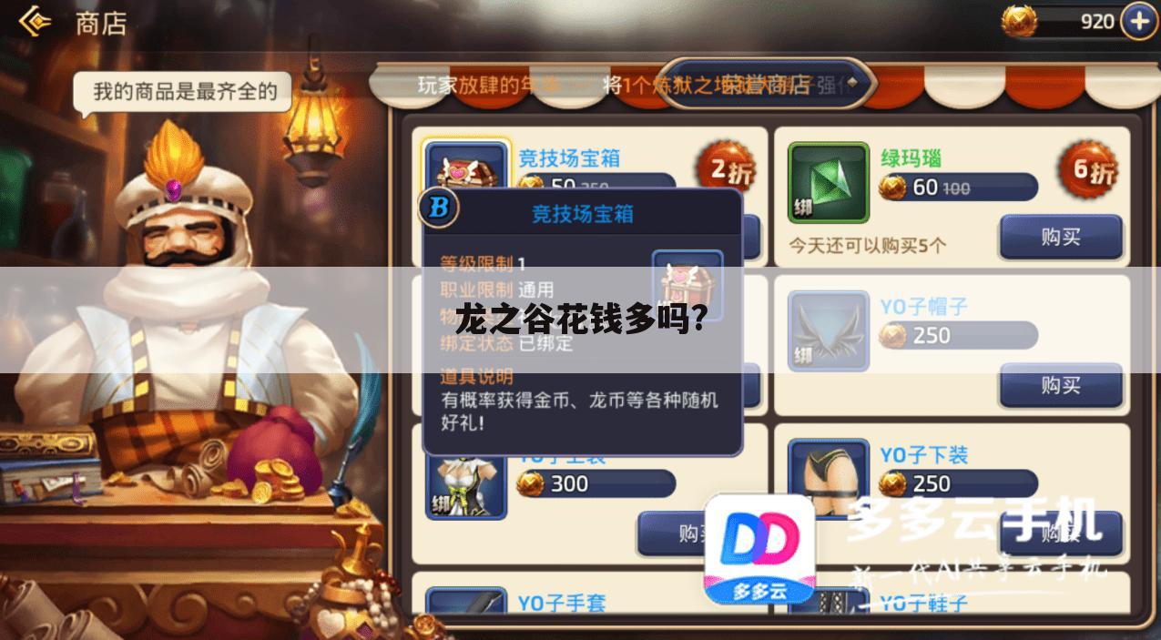 龙之谷花钱多吗?