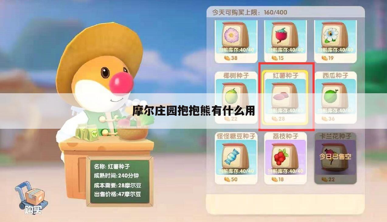 摩尔庄园抱抱熊有什么用