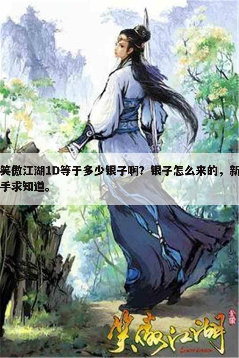 笑傲江湖1D等于多少银子啊?银子怎么来的,新手求知道。